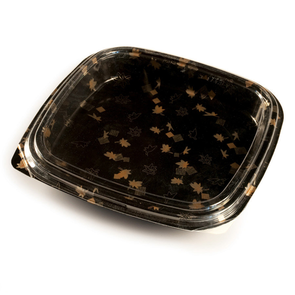 Garcia de pou 120 U. RECIPIENTES + TAPAS PARA SUSHI 27x27x4 5 CM NEGRO PS (120 UNID.)