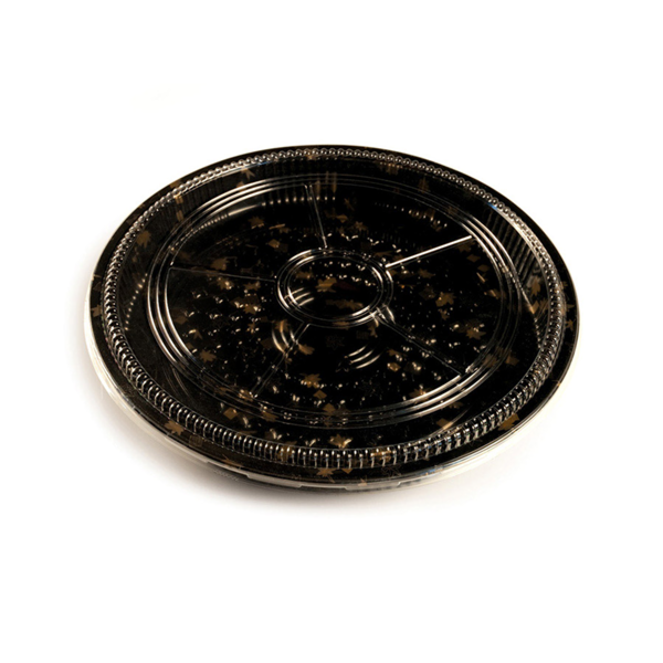 Garcia de pou 120 U. RECIPIENTES + TAPAS PARA SUSHI Ø32x5 CM NEGRO PS (120 UNID.)