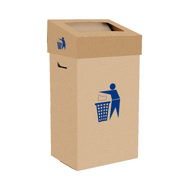 Garcia de pou 15 PAPELERAS + TAPAS 75 L 37 3x27 3x72 CM MARRÓN KRAFT (1 UNID.)