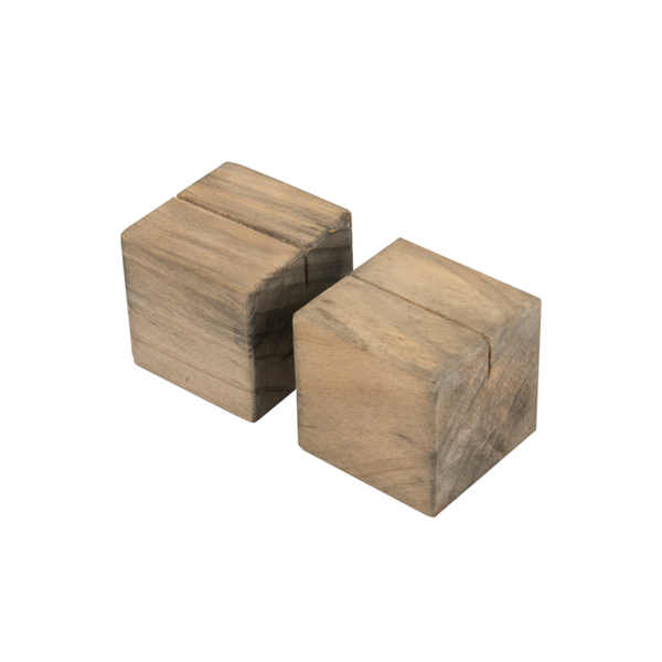 Garcia de pou 2 U. SOPORTES CÚBICOS PARA PIZARRAS 4 8 CM NATURAL MADERA (8 UNID.)