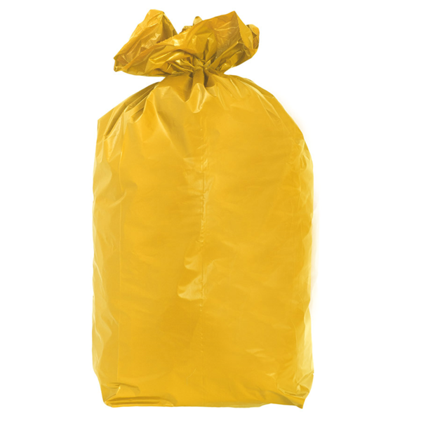Garcia de pou 20 U. BOLSAS BASURA COLOR 110 L 70µ 70x110 CM AMARILLO PÁLIDO LDPE (5 UNID.)