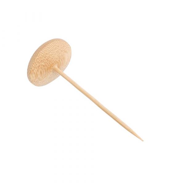 Garcia de pou 24 U. PLATILLOS CON PICK Ø 4x10 CM NATURAL BAMBÚ (1 UNID.)
