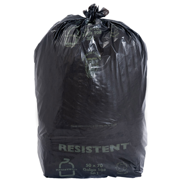 Garcia de pou 25 U. BOLSAS BASURA 30 L 27µ 50x70 CM NEGRO LDPE (20 UNID.)