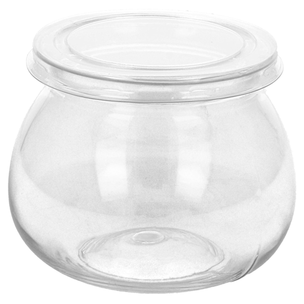Garcia De Pou 250 RECIPIENTES PARA REQUESÓN+TAPAS 140 ML Ø6x6 1 CM TRANSPARENTE PET (250 UNID.)