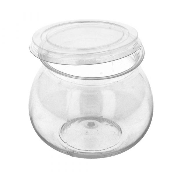Garcia de pou 250 RECIPIENTES PARA REQUESÓN+TAPAS 140 ML Ø6x6 1 CM TRANSPARENTE PET (250 UNID.)