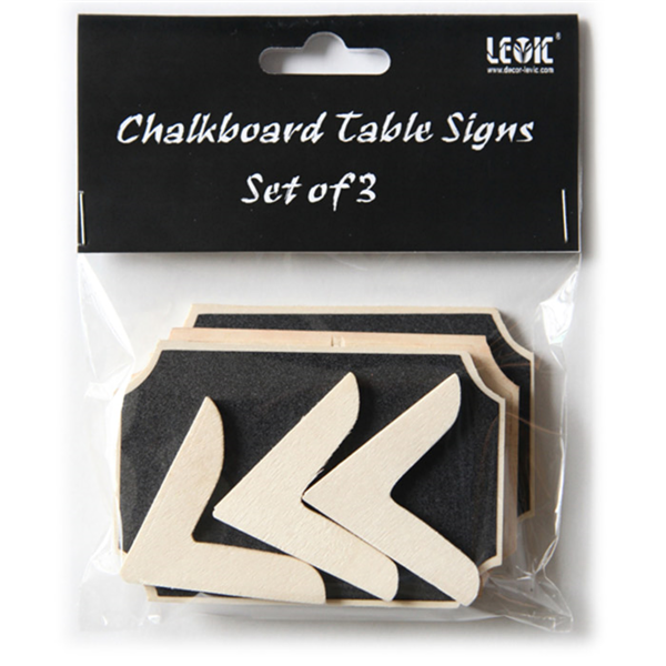 Garcia De Pou 3 U. ETIQUETAS DE PIZARRA SOBREMESA 9x5 5 CM NEGRO MADERA (1 UNID.)