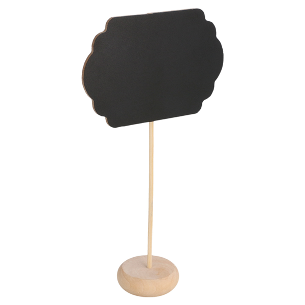 Garcia De Pou 3 U. MINI PIZARRAS FORMA NUBE + PEDESTAL 9x6x10 CM NEGRO MADERA (1 UNID.)