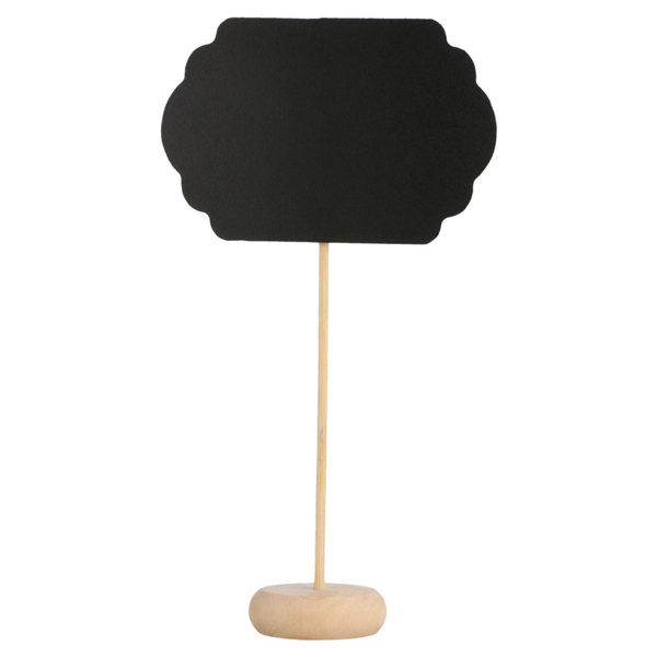 Garcia De Pou 3 U. MINI PIZARRAS FORMA NUBE + PEDESTAL 9x6x10 CM NEGRO MADERA (1 UNID.)