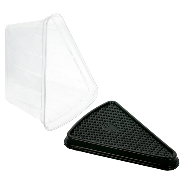Garcia De Pou 300 U. RECIPIENTES TRIANGULARES PASTELES 12 4x8 75x8 2CM TRANSPARENTE PET (300 UNID.)