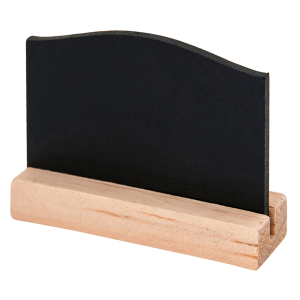 Garcia De Pou 4 U. MINI PIZARRAS + BASE 7 5x5 CM NEGRO MADERA (1 UNID.)