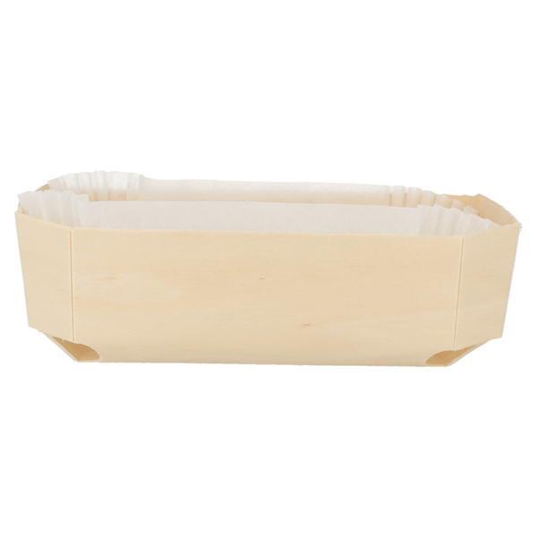 Garcia De Pou 400 U. BARQUILLAS MADERA + MOLDES SILICONADOS 400 ML 14x9x4 5 CM NATURAL MADERA (1 UNID.)