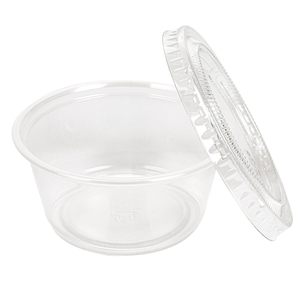 Garcia De Pou 50 TARRINAS PEQUEÑAS + 50 TAPAS 100 ML Ø7 4x3 5 CM TRANSPARENTE PP (24 UNID.)