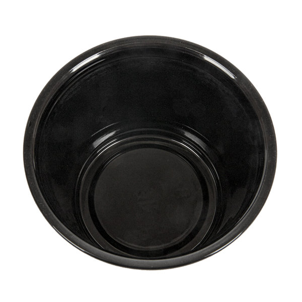 Garcia De Pou 50 TARRINAS PEQUEÑAS + 50 TAPAS 120 ML Ø7 4x4 6 CM NEGRO PP (24 UNID.)