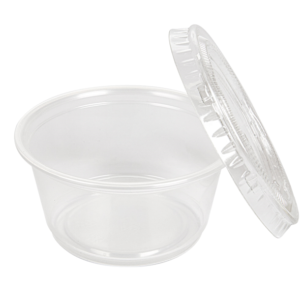 Garcia De Pou 50 TARRINAS PEQUEÑAS + 50 TAPAS 60 ML Ø6 2x3 2 CM TRANSPARENTE PP (24 UNID.)