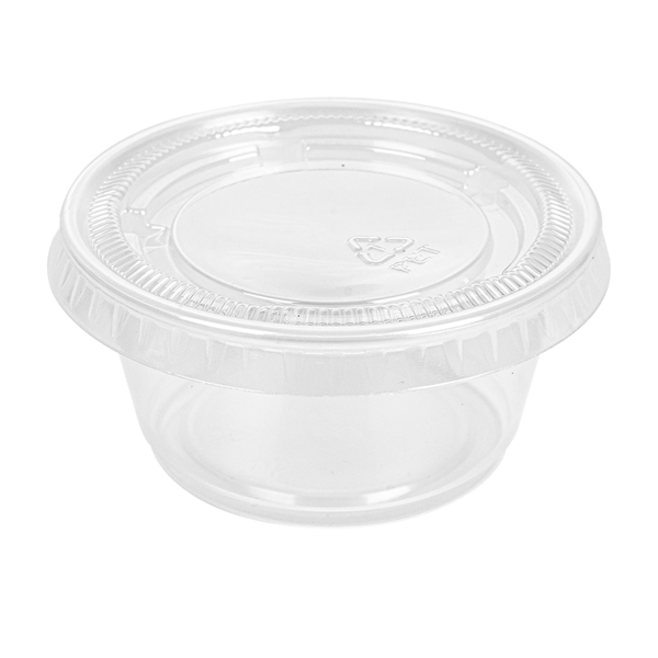 Garcia de pou 50 TARRINAS PEQUEÑAS + 50 TAPAS 60 ML Ø6 2x3 2 CM TRANSPARENTE PP (24 UNID.)