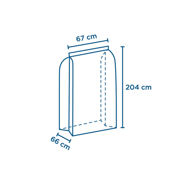 Garcia De Pou 50 U. FUNDAS PARA CARROS 15µ 67+66x204 CM TRANSPARENTE HDPE (1 UNID.)