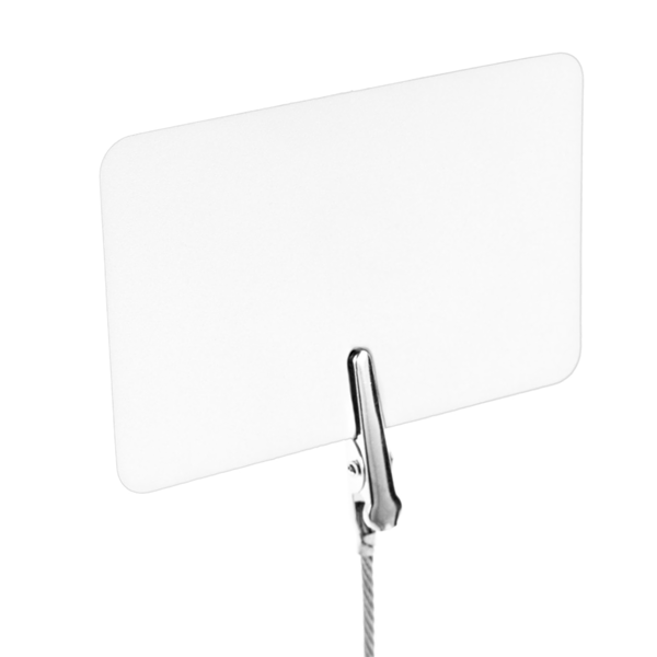 Garcia De Pou 50 U. MINI PIZARRAS "ALLIGATOR" 5 1x7 6 CM BLANCO PVC (1 UNID.)