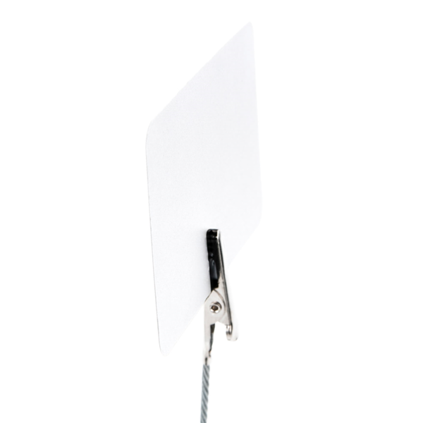 Garcia De Pou 50 U. MINI PIZARRAS "ALLIGATOR" 5 1x7 6 CM BLANCO PVC (1 UNID.)