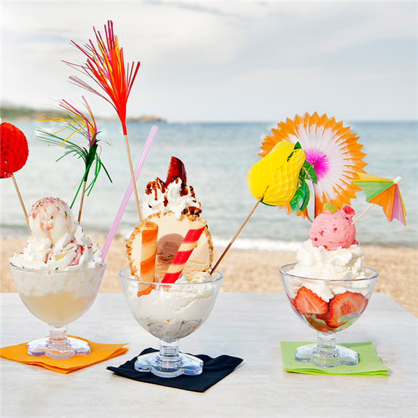 Garcia De Pou ADORNOS HELADOS "SOMBRILLA INDONESIA" Ø 12x15 CM SURTIDO MADERA (100 UNID.)