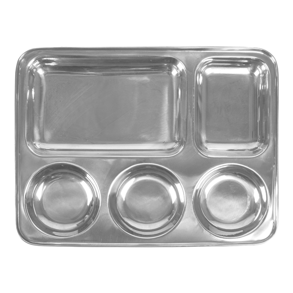 Garcia De Pou BANDEJA CON 5 COMPARTIMENTOS 'ARTINOX' 33 5x26 5x3 CM PLATEADO INOX (24 UNID.)