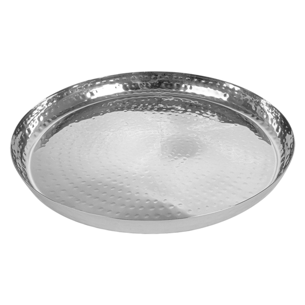 Garcia de pou BANDEJA MARTILLEADA 'ARTINOX' Ø 30x2 7 CM PLATEADO INOX (1 UNID.)