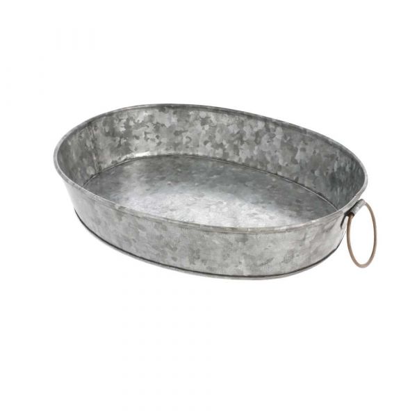 Garcia de pou BANDEJA OVAL 25 5x20 5x5 CM GALVANIZADO ACERO (1 UNID.)