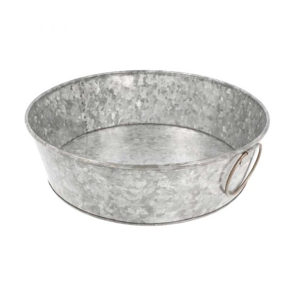 Garcia de pou BANDEJA REDONDA 'ARTINOX' Ø 27 5x8 CM GALVANIZADO ACERO (1 UNID.)