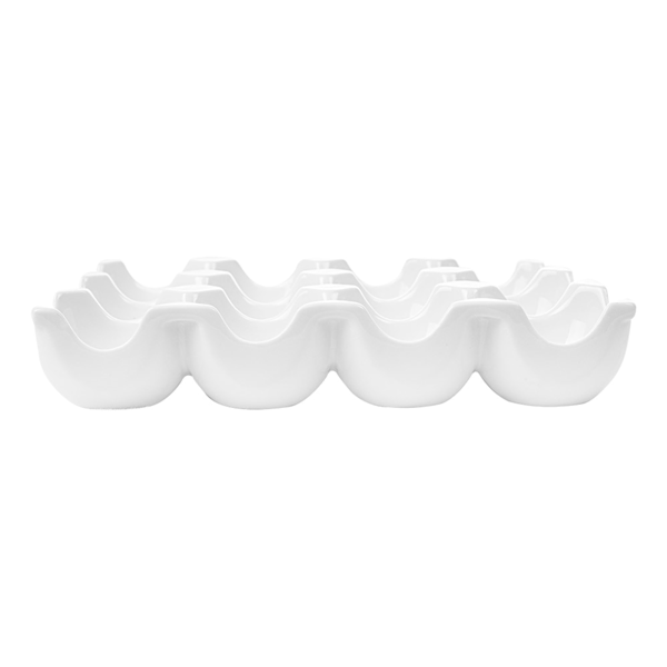 Garcia De Pou BANDEJAS "12 HUEVOS" 19 1x14x3 5 CM BLANCO PORCELANA (6 UNID.)