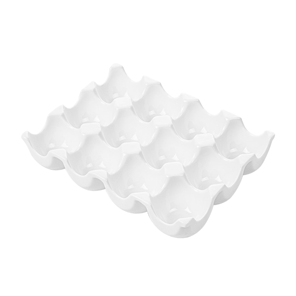 Garcia de pou BANDEJAS "12 HUEVOS" 19 1x14x3 5 CM BLANCO PORCELANA (6 UNID.)