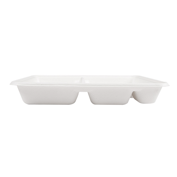 Garcia De Pou BANDEJAS 4 COMPART. 'BIONIC' 23x17x3 5 CM BLANCO BAGAZO (400 UNID.)