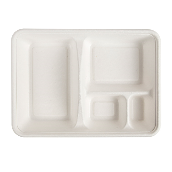 Garcia De Pou BANDEJAS 4 COMPART. 'BIONIC' 23x17x3 5 CM BLANCO BAGAZO (400 UNID.)