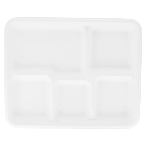 Garcia De Pou BANDEJAS 5 COMPART. 'BIONIC' 26 5x21 5x2 5 CM BLANCO BAGAZO (500 UNID.)