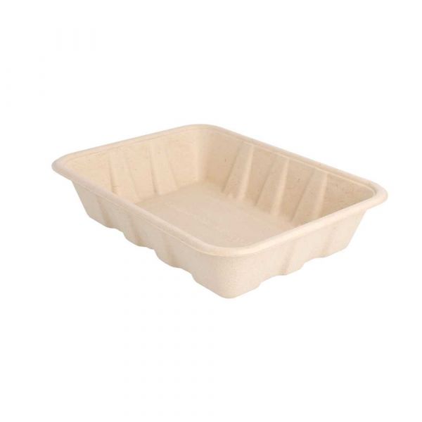 Garcia de pou BANDEJAS 'BIONIC' 1000 ML 22x16 5x4 7 CM NATURAL BAGAZO (400 UNID.)