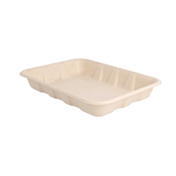 Garcia de pou BANDEJAS 'BIONIC' 600 ML 22x16x3 5 CM NATURAL BAGAZO (400 UNID.)