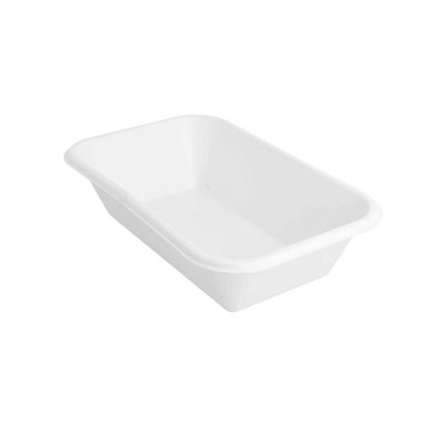 Garcia de pou BANDEJAS 'BIONIC' 950 ML 21 5x14x5 2 CM BLANCO BAGAZO (600 UNID.)