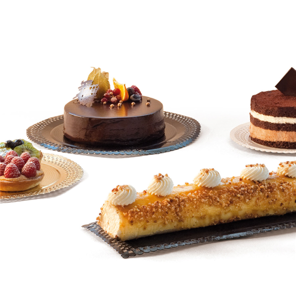 Garcia De Pou BANDEJAS BLONDA 'ERIK' 1200 G/M2 + 300 G/M2 PP Ø 40 CM DORADO CARTÓN (100 UNID.)