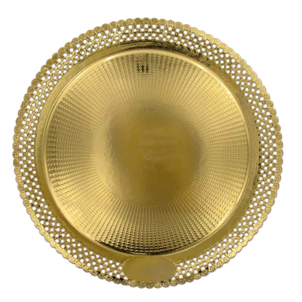 Garcia de pou BANDEJAS BLONDA 'ERIK' 1200 G/M2 + 300 G/M2 PP Ø 40 CM DORADO CARTÓN (100 UNID.)