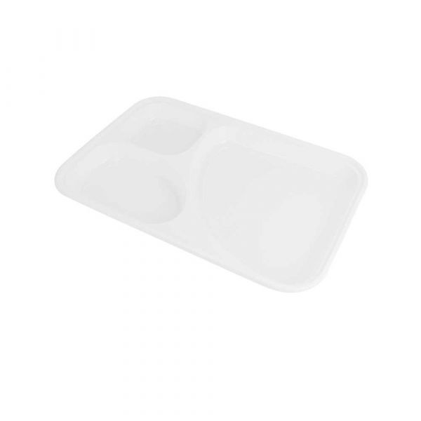 Garcia de pou BANDEJAS COMIDA PARA LLEVAR 3 COMP. 31 5x21 CM BLANCO PS (400 UNID.)