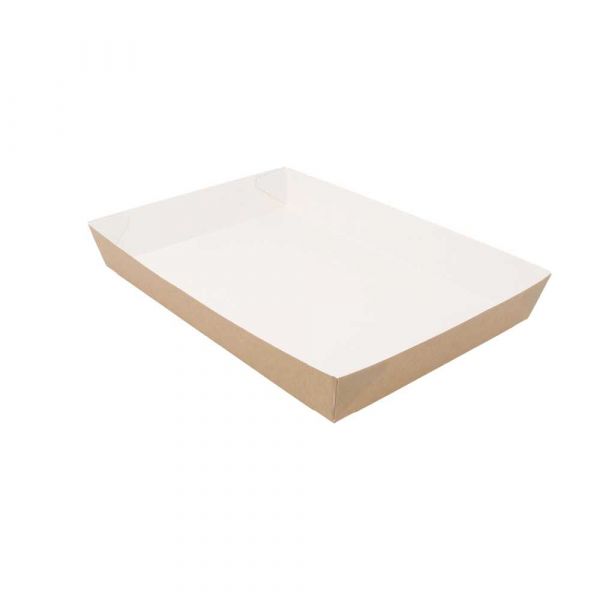 Garcia de pou BANDEJAS COMIDA 'THEPACK' 230 G/M2 25 5x18x3 7 CM NATURAL CARTÓN ONDULADO NANO-MICRO (130 UNID.)