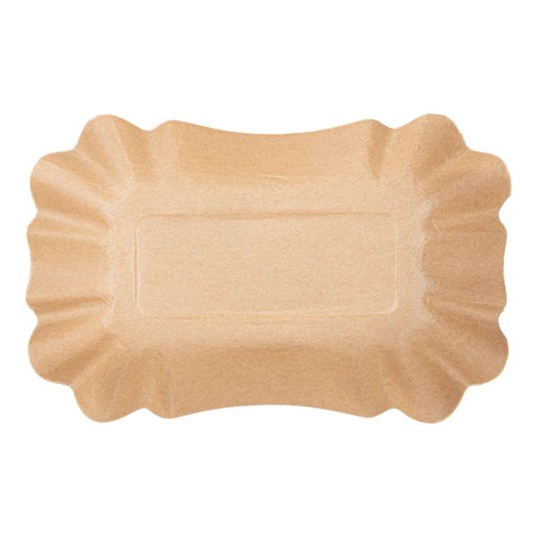 Garcia De Pou BANDEJAS OVALES 300 G/M2 14x9x3 CM NATURAL KRAFT (2000 UNID.)