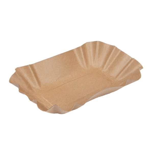 Garcia de pou BANDEJAS OVALES 300 G/M2 14x9x3 CM NATURAL KRAFT (2000 UNID.)