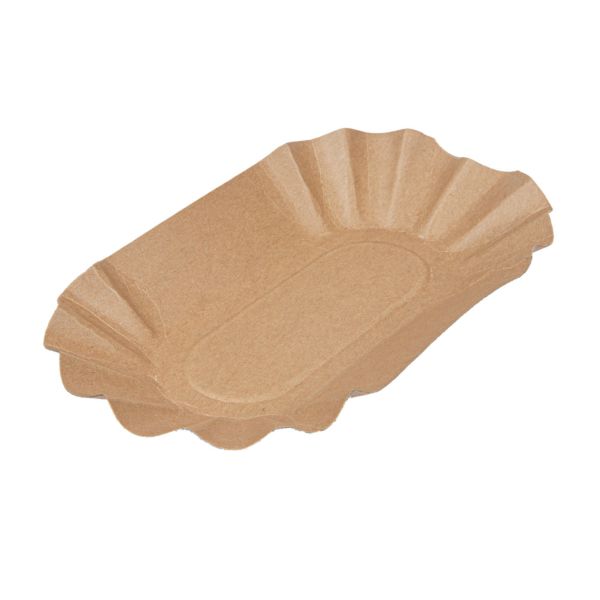 Garcia de pou BANDEJAS OVALES 300 G/M2 19 5x11x3 2 CM NATURAL KRAFT (1000 UNID.)