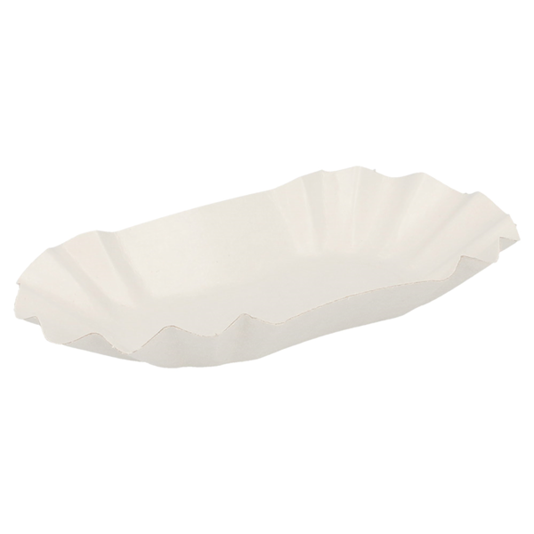 Garcia de pou BANDEJAS OVALES 320 G/M2 14x8x3 CM BLANCO CARTÓN (2000 UNID.)