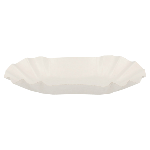 Garcia De Pou BANDEJAS OVALES 320 G/M2 22x14x3 75 CM BLANCO CARTÓN (1000 UNID.)