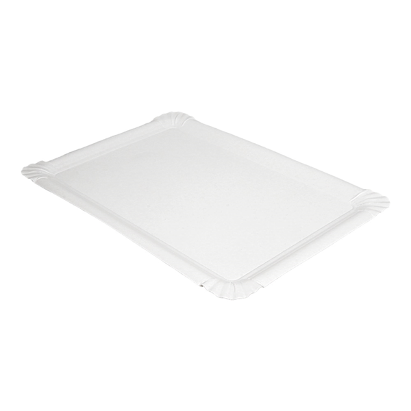Garcia de pou BANDEJAS PASTELERÍA - MEDIANAS 300 G/M2 26x18CM BLANCO CARTÓN (250 UNID.)