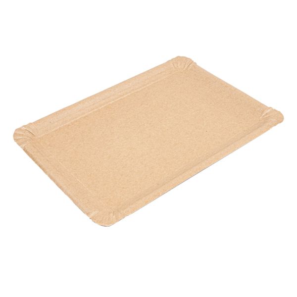 Garcia de pou BANDEJAS PASTELERÍA - MEDIANAS 340 G/M2 26x18 CM NATURAL KRAFT (250 UNID.)
