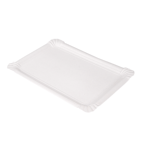 Garcia de pou BANDEJAS PASTELERÍA - MEDIANAS 400 G/M2 30x21 CM BLANCO CARTÓN (125 UNID.)