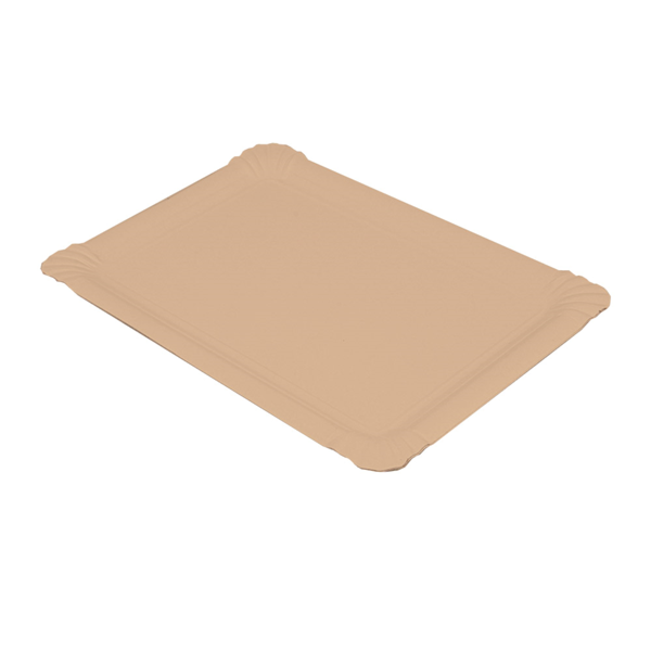 Garcia de pou BANDEJAS PASTELERÍA - MEDIANAS 400 G/M2 30x21 CM NATURAL KRAFT (125 UNID.)