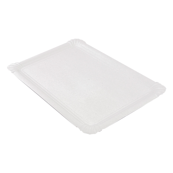 Garcia de pou BANDEJAS PASTELERÍA - MEDIANAS 420 G/M2 33x23 CM BLANCO CARTÓN (125 UNID.)