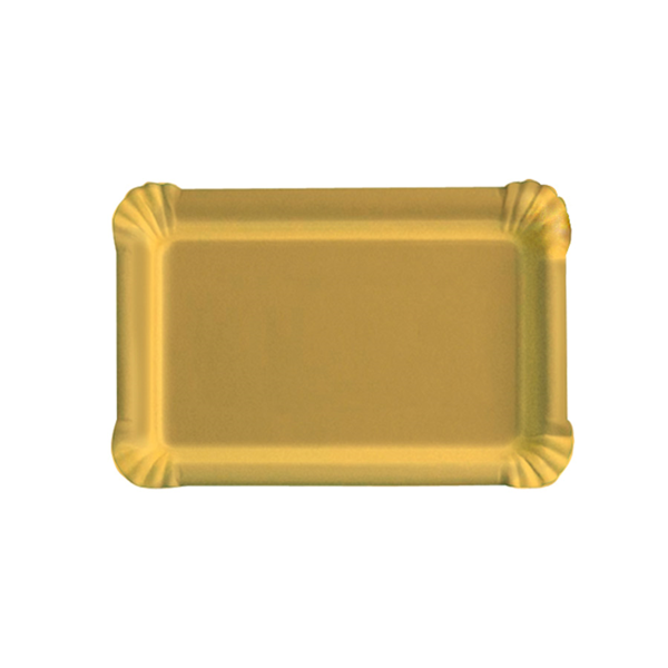 Garcia de pou BANDEJAS RECTANGULARES 550 G/M2 16x22 CM ORO CARTÓN (50 UNID.)